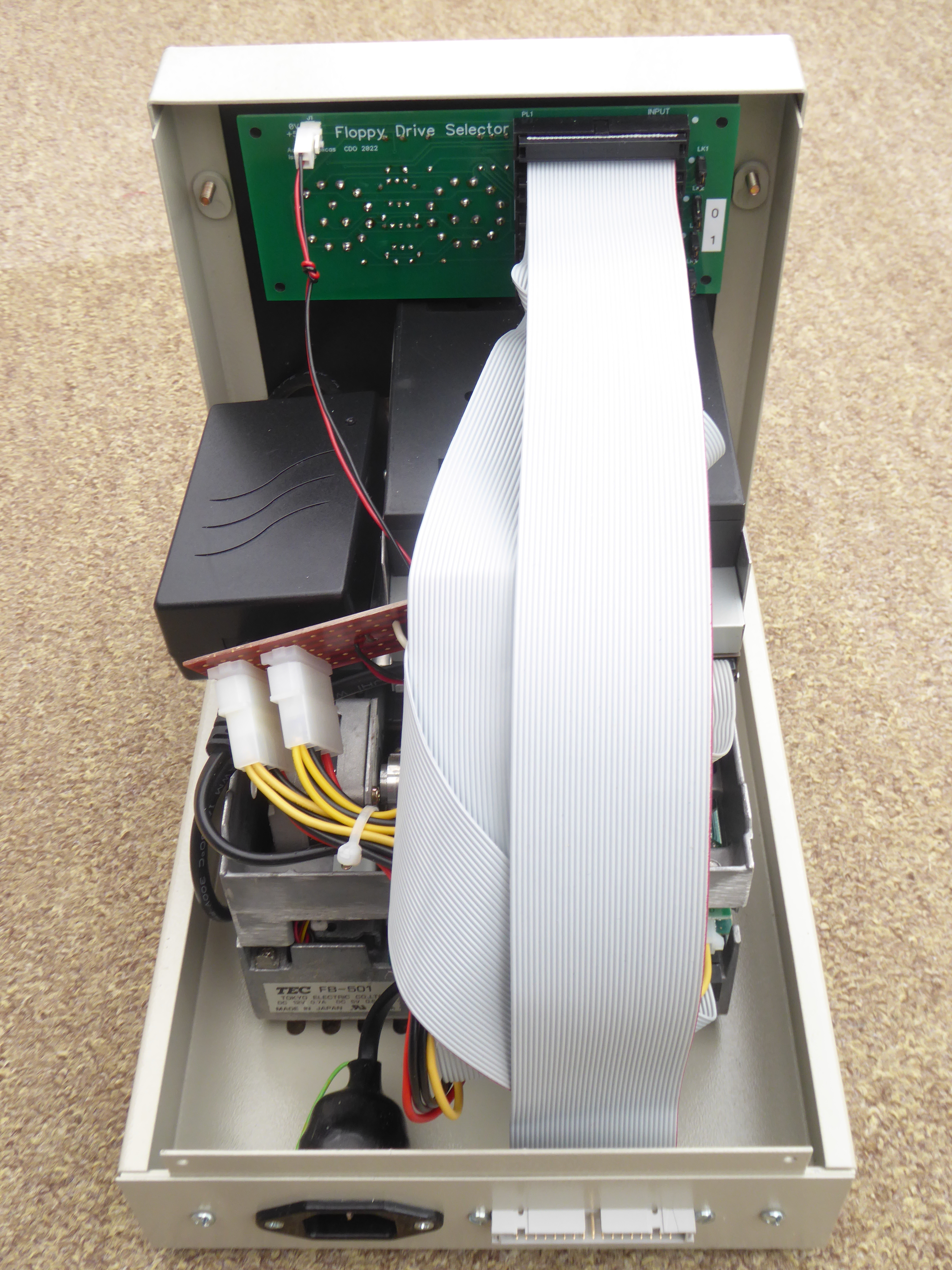 Quad Disk Drive Rear Internal View