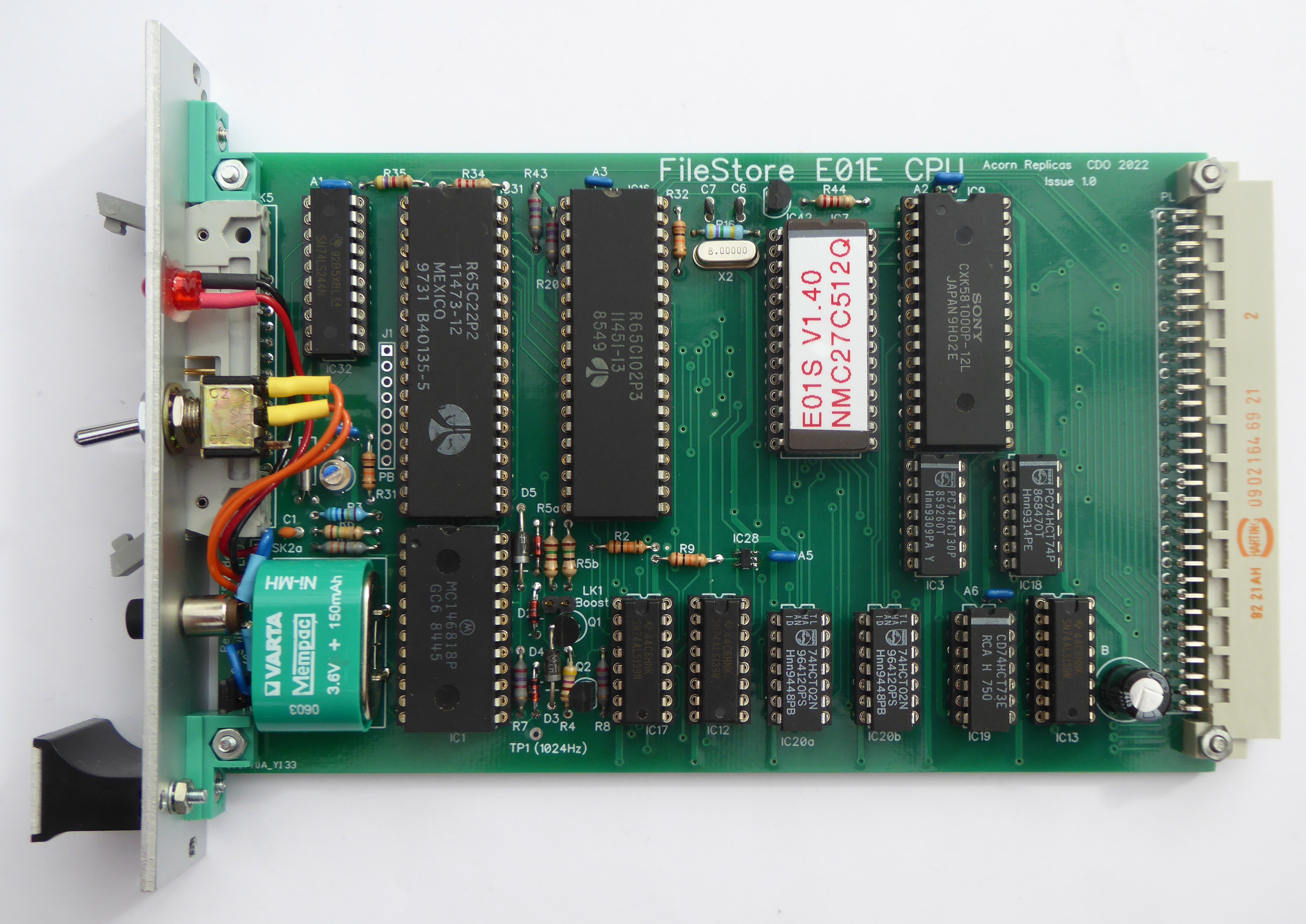 Replica Acorn FileStore CPU Board