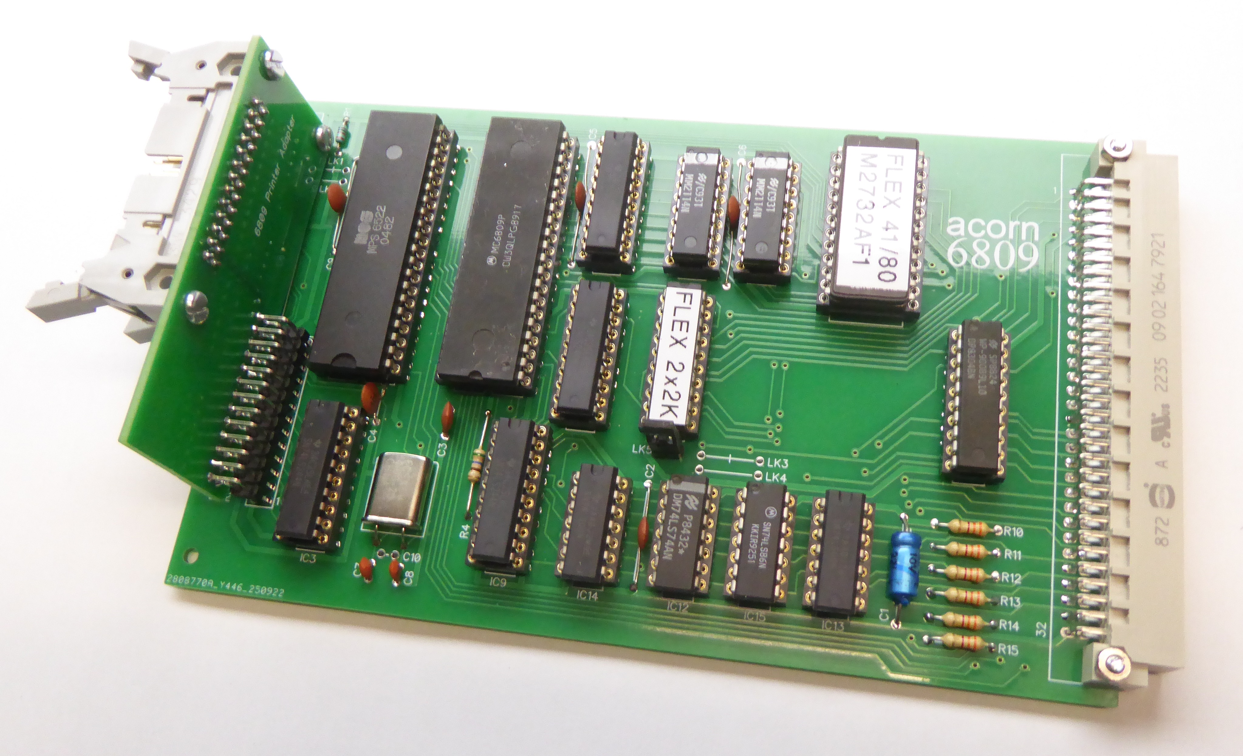 Replica Acorn 6809 CPU Board Printer Adapter Fitted